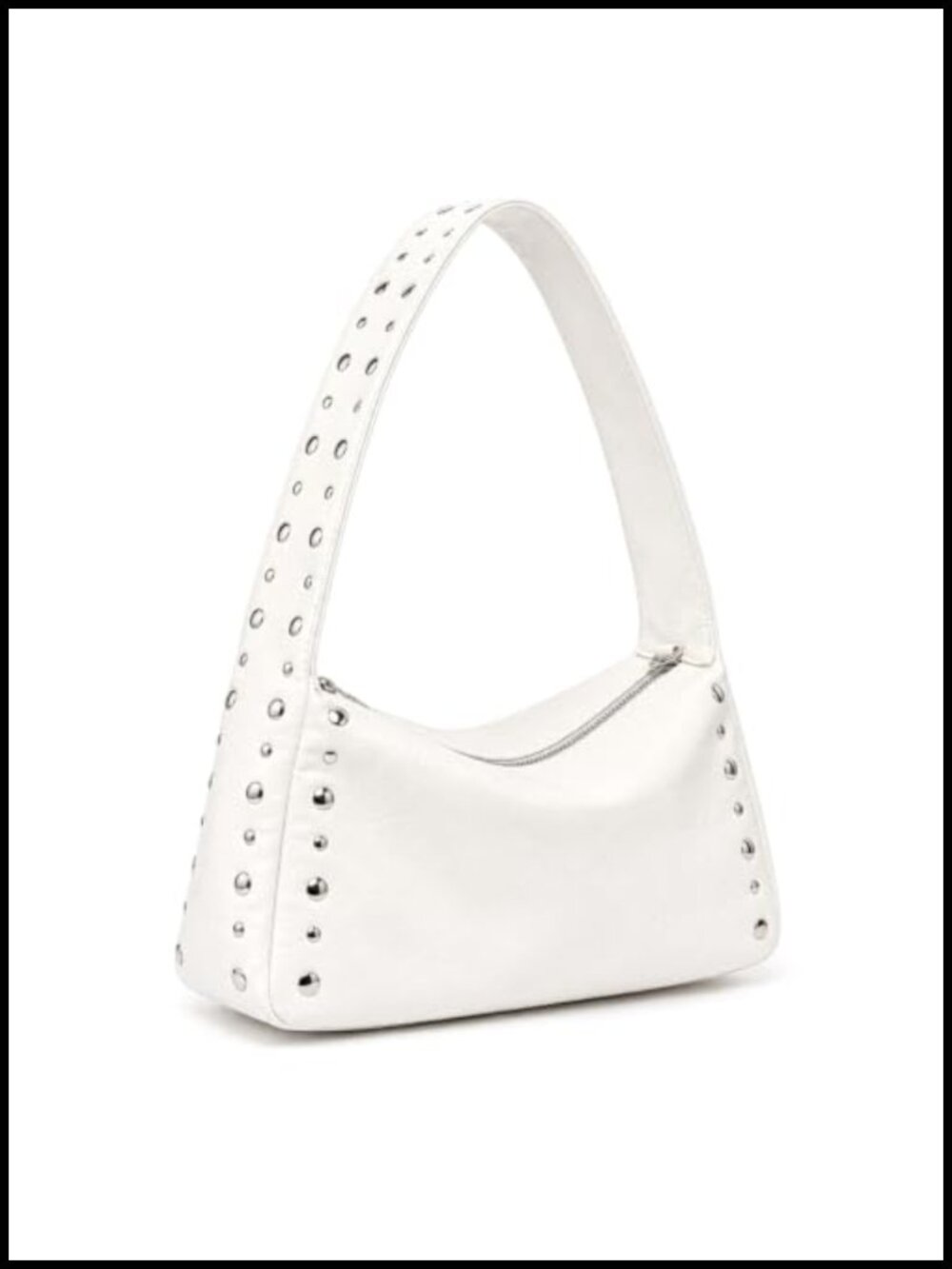 Y2K Studded Shoulder Bag - Faux Leather Handbag